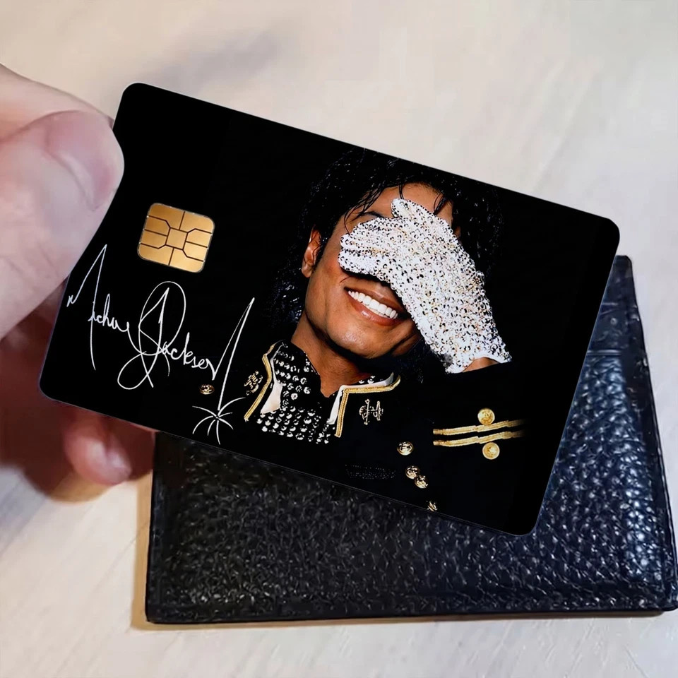 «King of Pop MJ Legend Credit Card Skin Anime Debit Card Vinyl Sticker