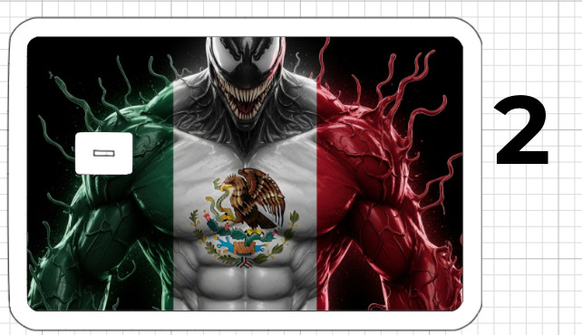 Venom Mexico Flag ATM Debit Credit Card Skin Sticker Latino Mexican Comic Marvel