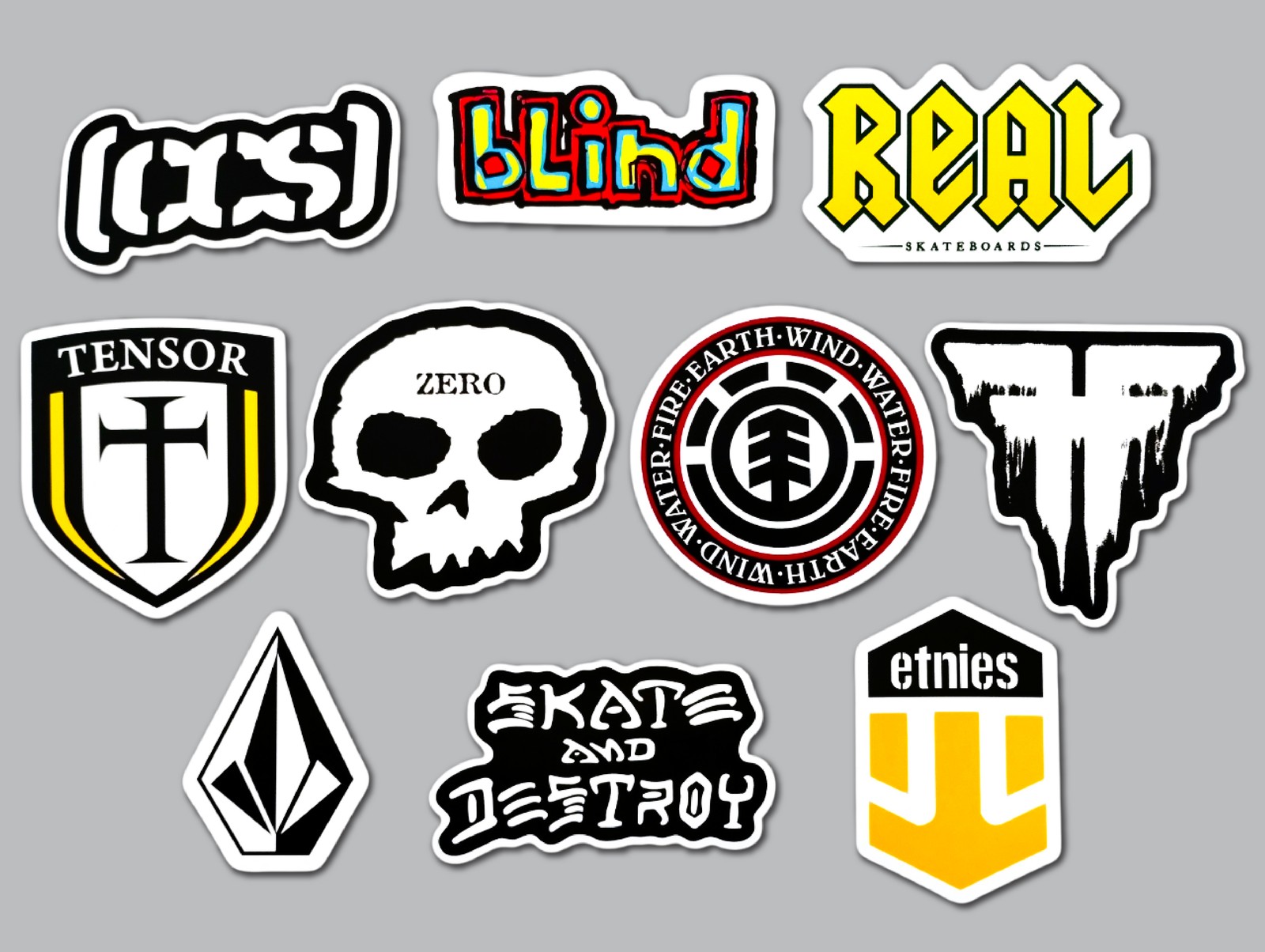 Skate Vinyl Sticker Lot (10 Stickers) Set 6 Skateboarding 90’s 2000’s