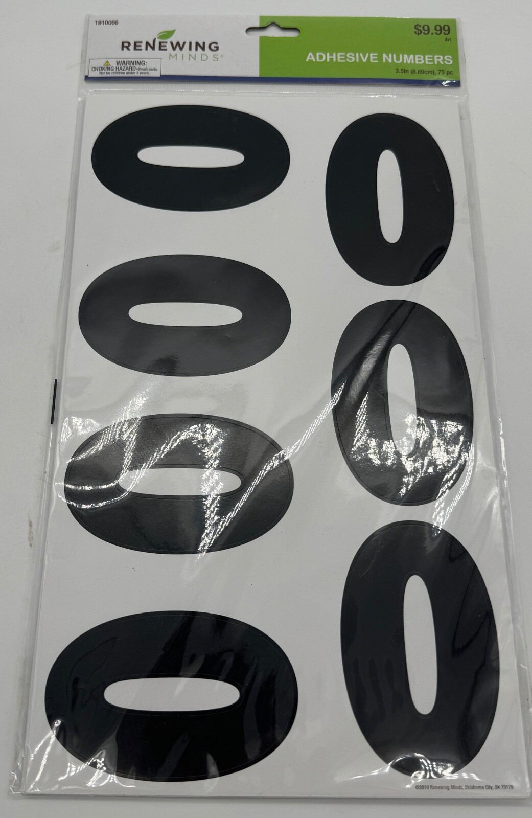 Renewing Minds Adhesive Numbers 3.5 Inch Black Craft DIY Numbers