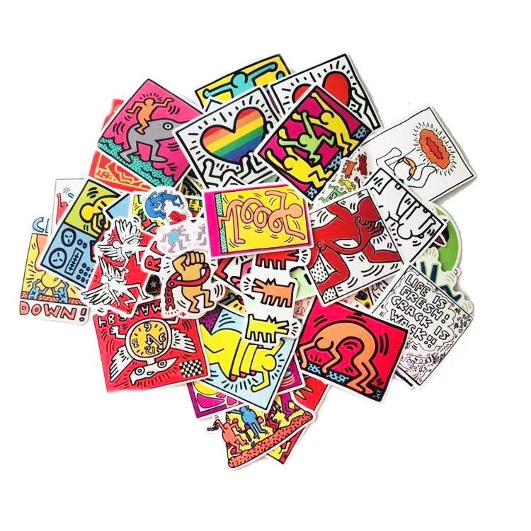 100pcs Waterproof Keith Haring Stickers, Artist STICKERS