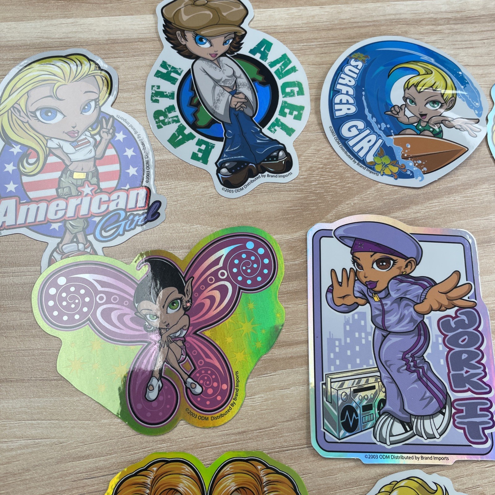 Y2K Sticker Vending Machine Girl Sticker Lot Of 14 Vintage