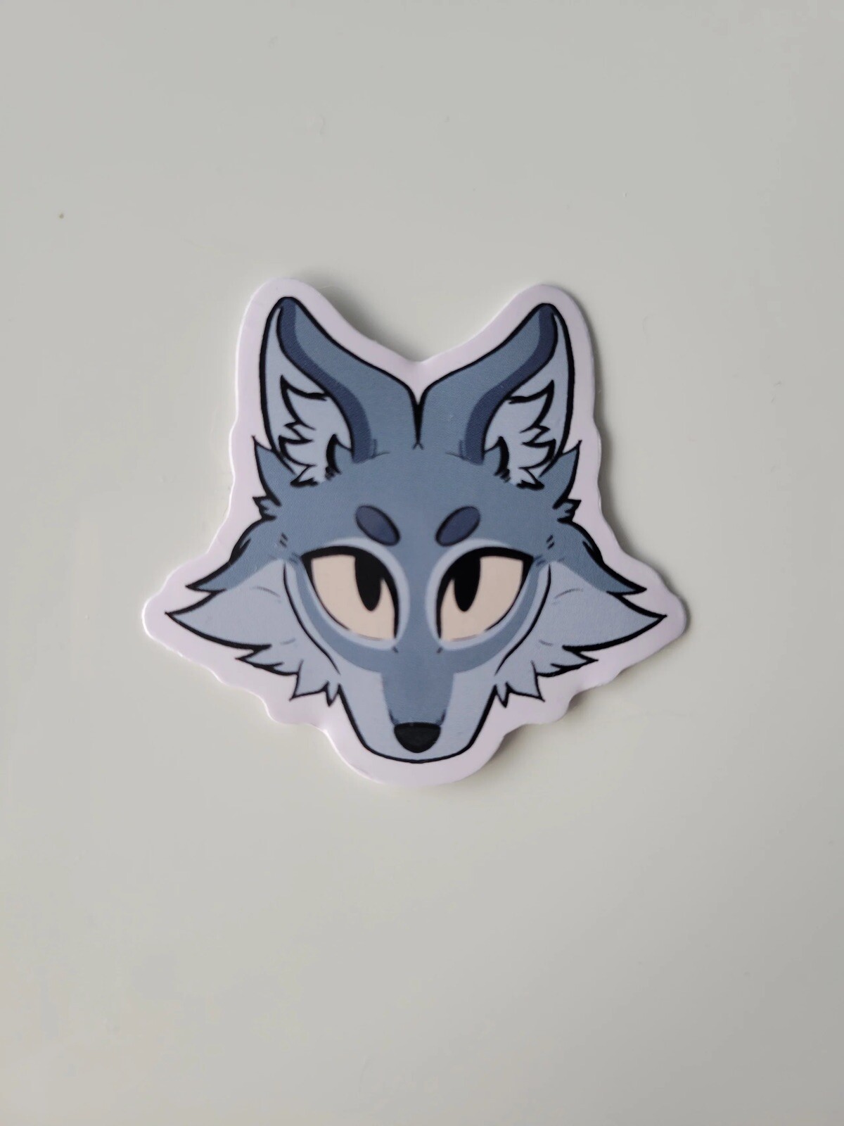 Grey Silver wolf Dog Fox High Quality Waterproof 2” Sticker Custom Unique Art