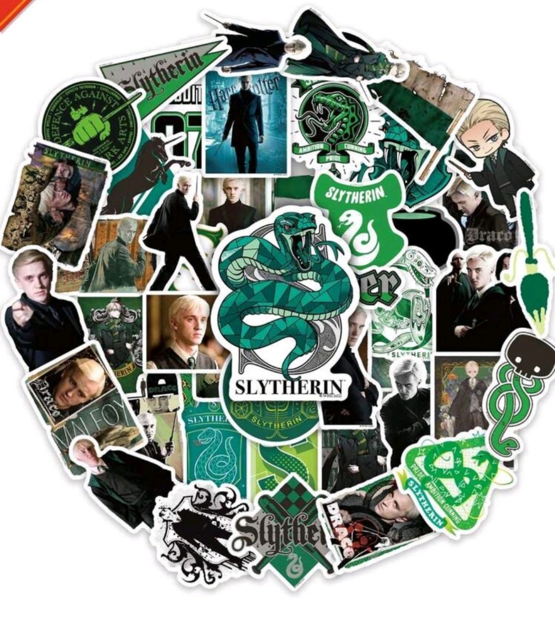 10 PCS Harry Potter Series Draco Malfoy Character Stickers BRAND NEW Set B