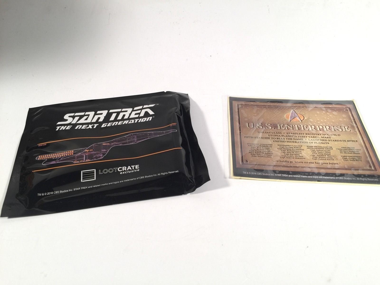 Star Trek Loot Crate Exclusive USS ENTERPRISE Bridge Deck Wall Plaque Replica