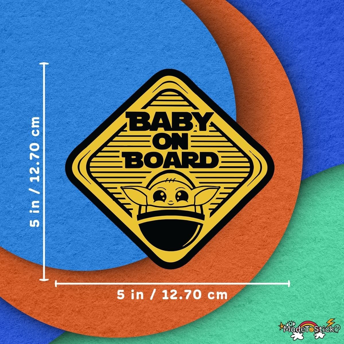 Baby On Board 5″ x 5″ Sticker Vinyl Decal