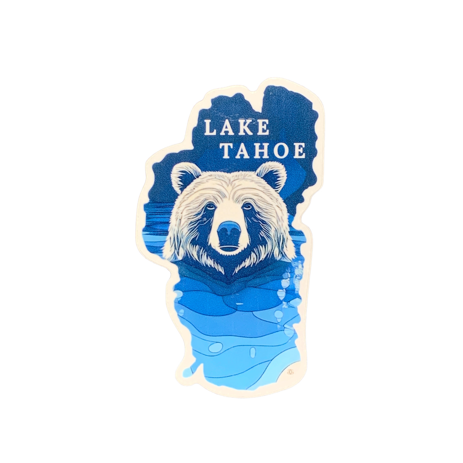 4-Pack Lake Tahoe Theme Stickers Bear Nature California For Laptop Water Bottle