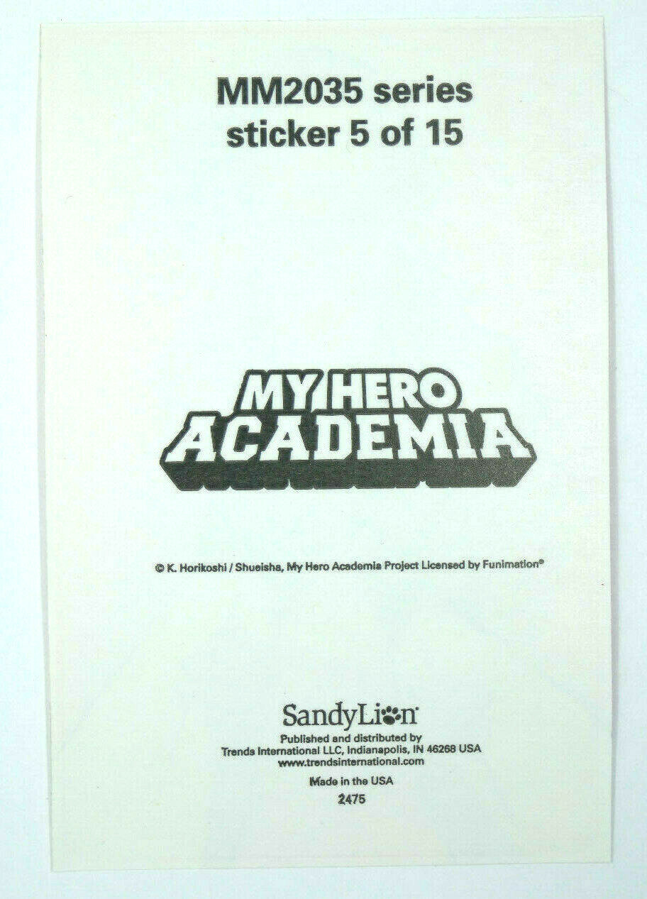 My Hero Academia Vending Sticker Officially Licensed Decal #5 of 15