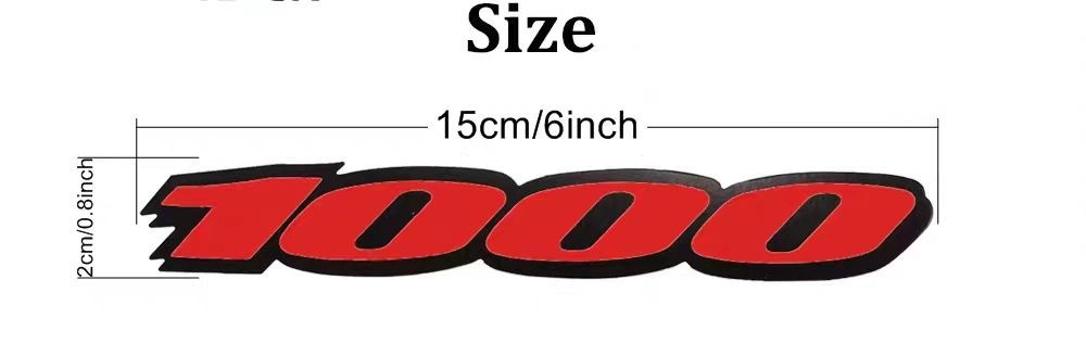 6INCH piece of Two 1000 GSXR Neon red decal decals sticker stickers 1000