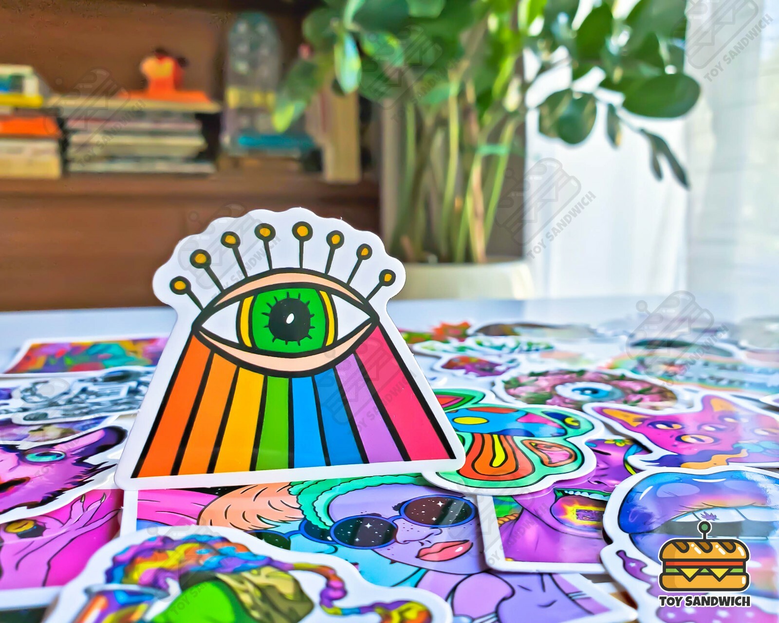 50 pcs «Psychedelic» Sticker Pack Abstract Rainbow Smoking Hippie Trippy Decals