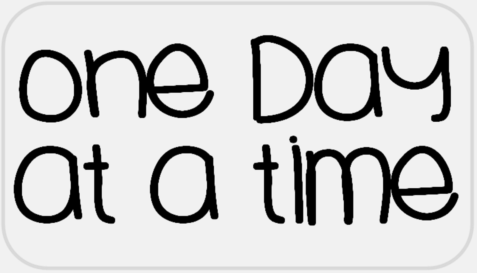 One Day at A Time – 25 Stickers Pack 2.25 x 1.25 inches Recovery 12 Step AA
