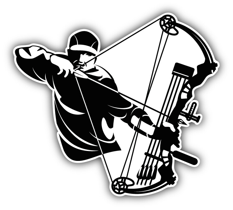 Archer Silhouette Car Bumper Sticker Decal