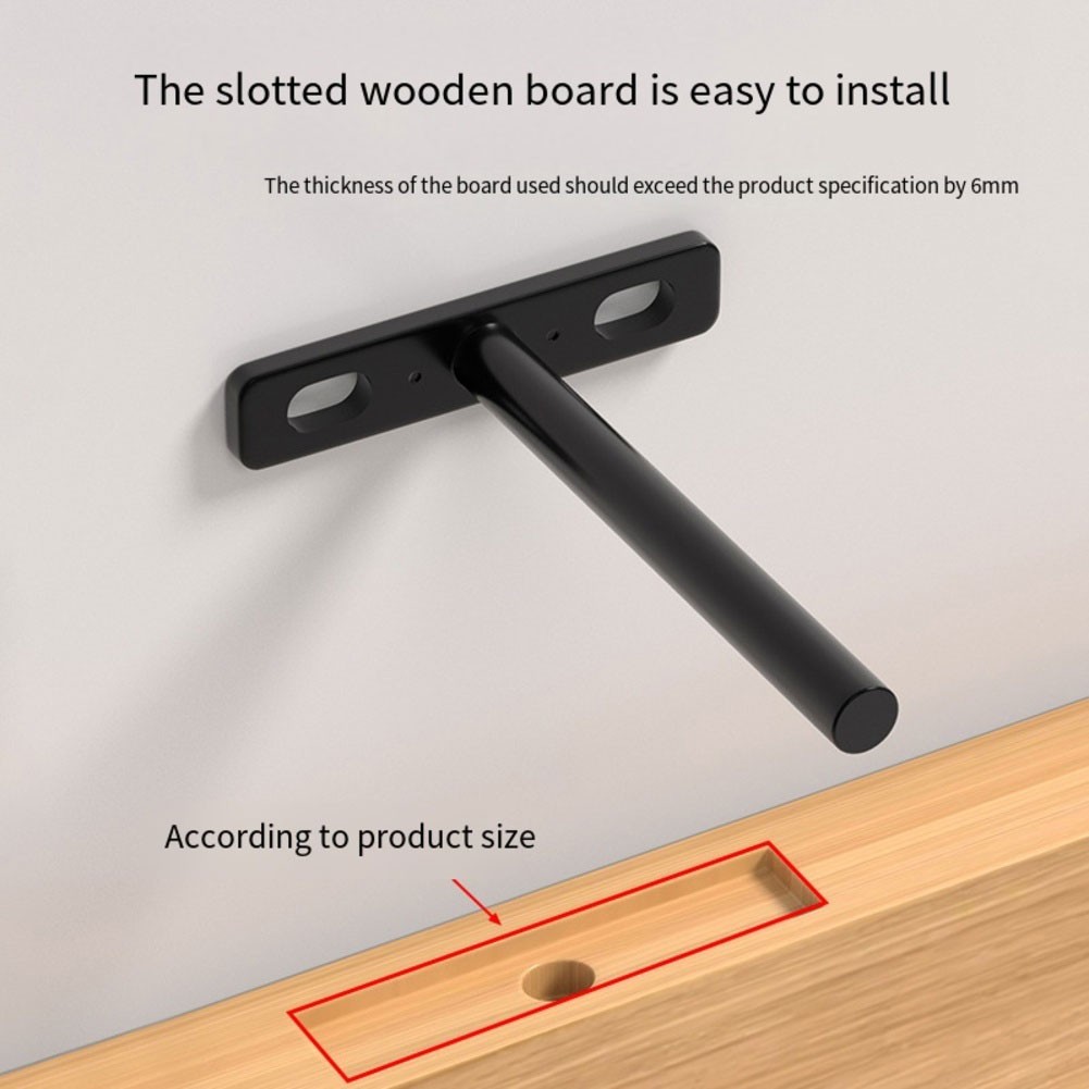 5 Inch Floating Shelf Bracket Set of 10 Metal Brackets for Wood Shelves Black