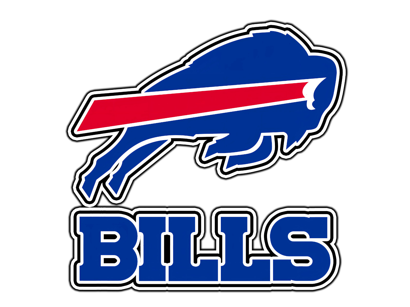 #0006 Buffalo Bills Full Logo Football Sticker Waterproof Vinyl Decal DieCut Car