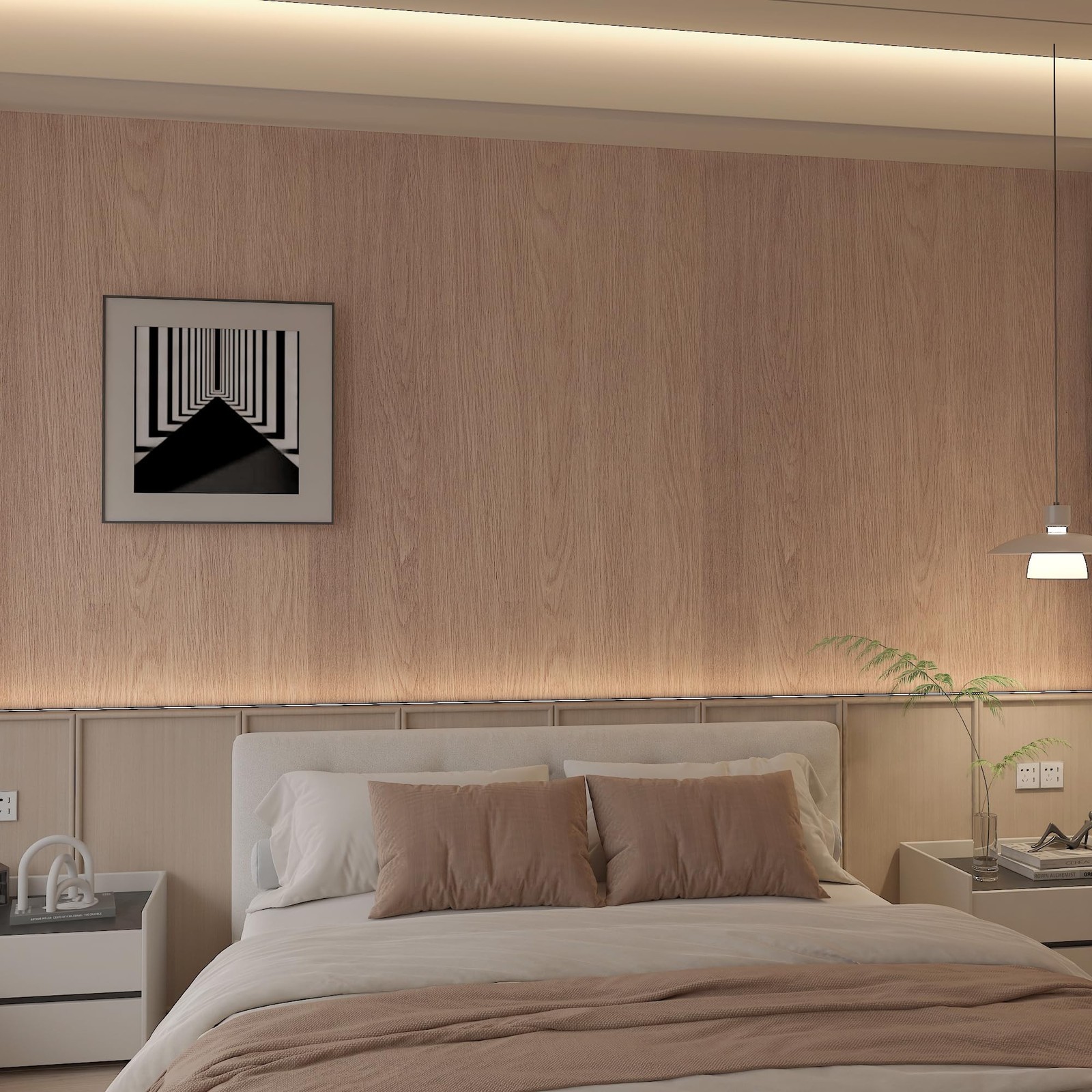 24″x196″ Oak Wood Grain Contact Paper Peel and Stick Wallpaper Brown Wood Vin…