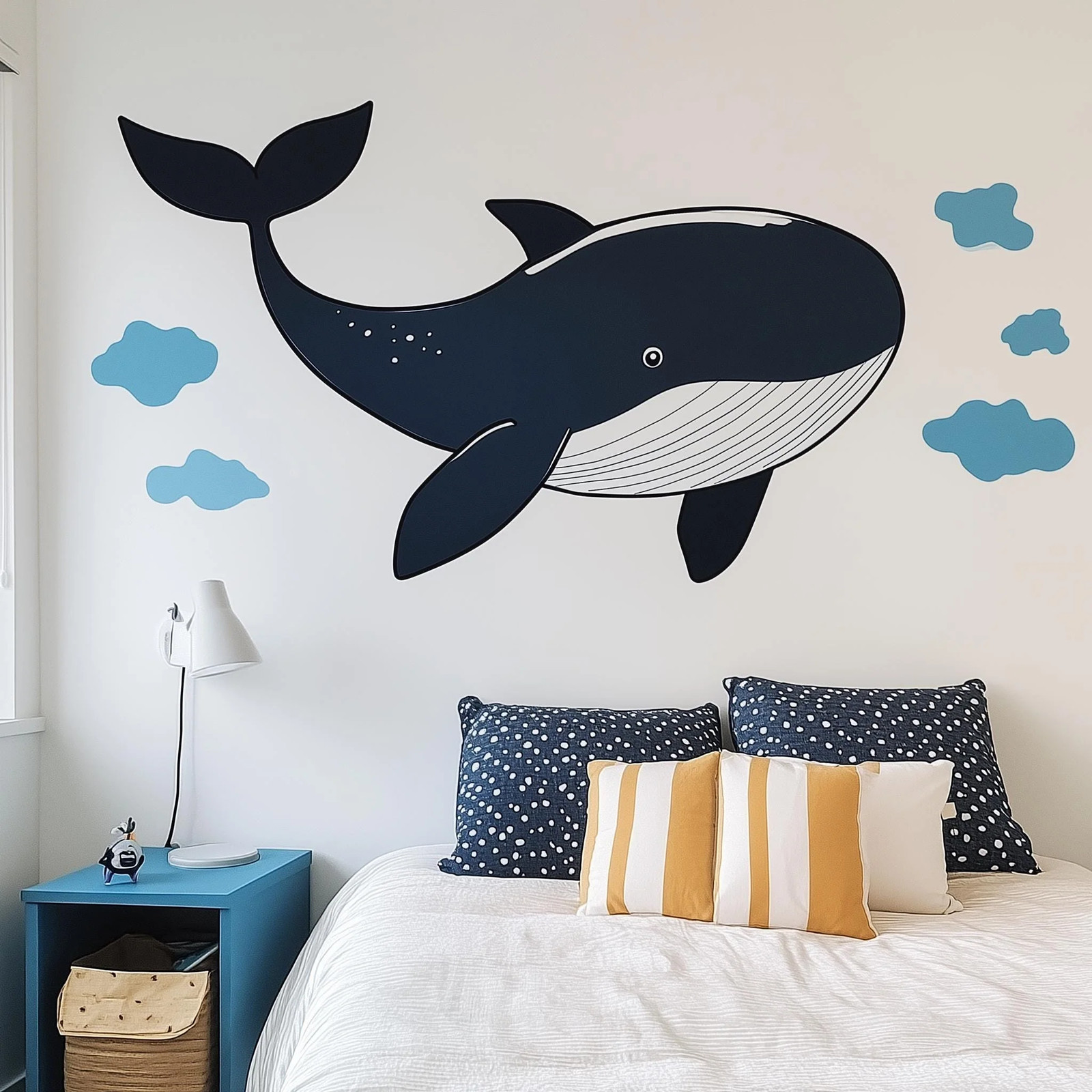 Whale Wall Decal | Ocean Theme Nursery Vinyl Sticker