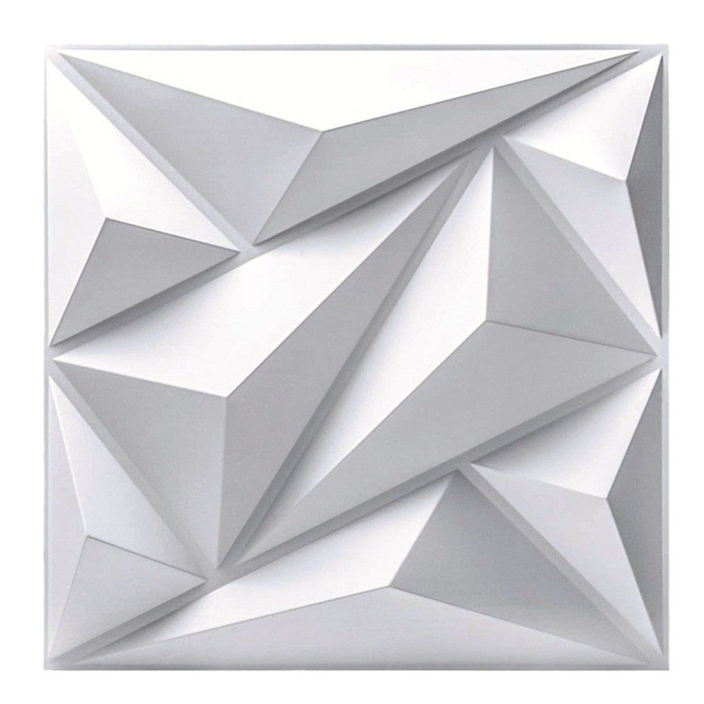 50/100Pcs 3D Wall Panel Diamond Black/White Wall Covering Panels 3D Wall Paper