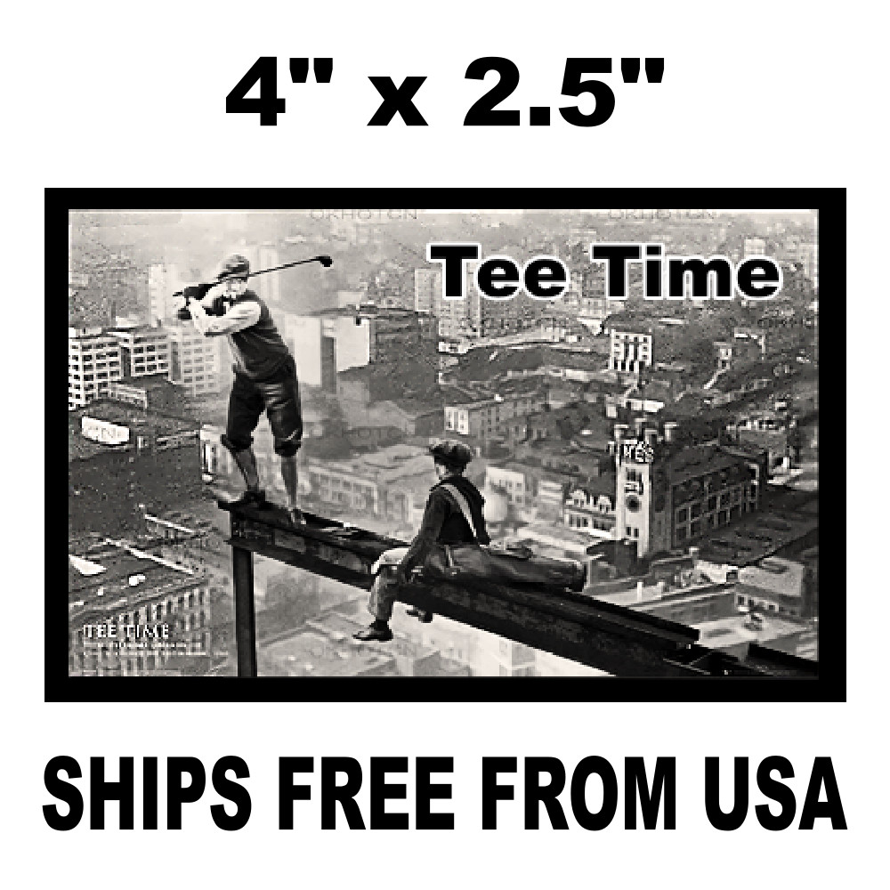 Golf Sticker Decal Vintage Replica 1912 Tee Time Vinyl Photo Reproduction