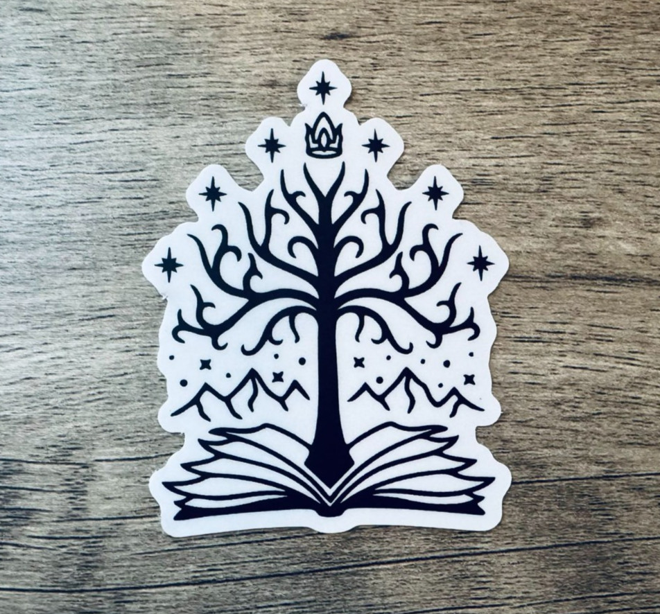 White Tree of Gondor LOTR 3″ Vinyl Sticker Waterproof Matte Laptop Car Decal