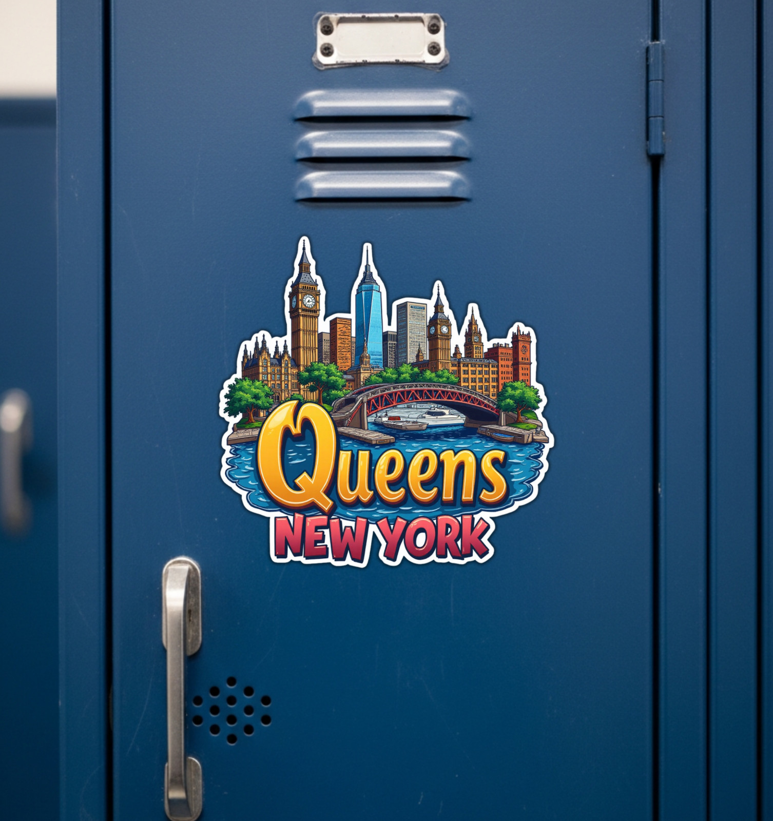 Queens New York City Borough Fridge Magnet or Laptop Sticker
