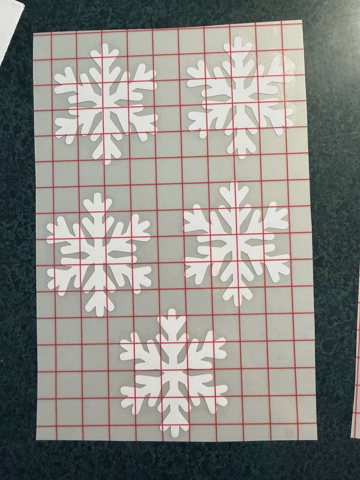 Set of 5 Snowflakes Vinyl Die Cut Decal Sticker – Cold Christmas holiday Winter