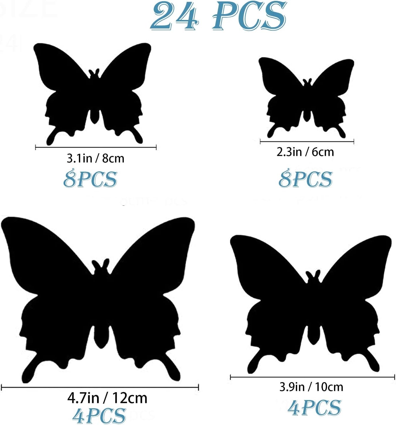 Butterfly Wall Decor 24/48 PCS 3D Butterflies Stickers for Party Decorations
