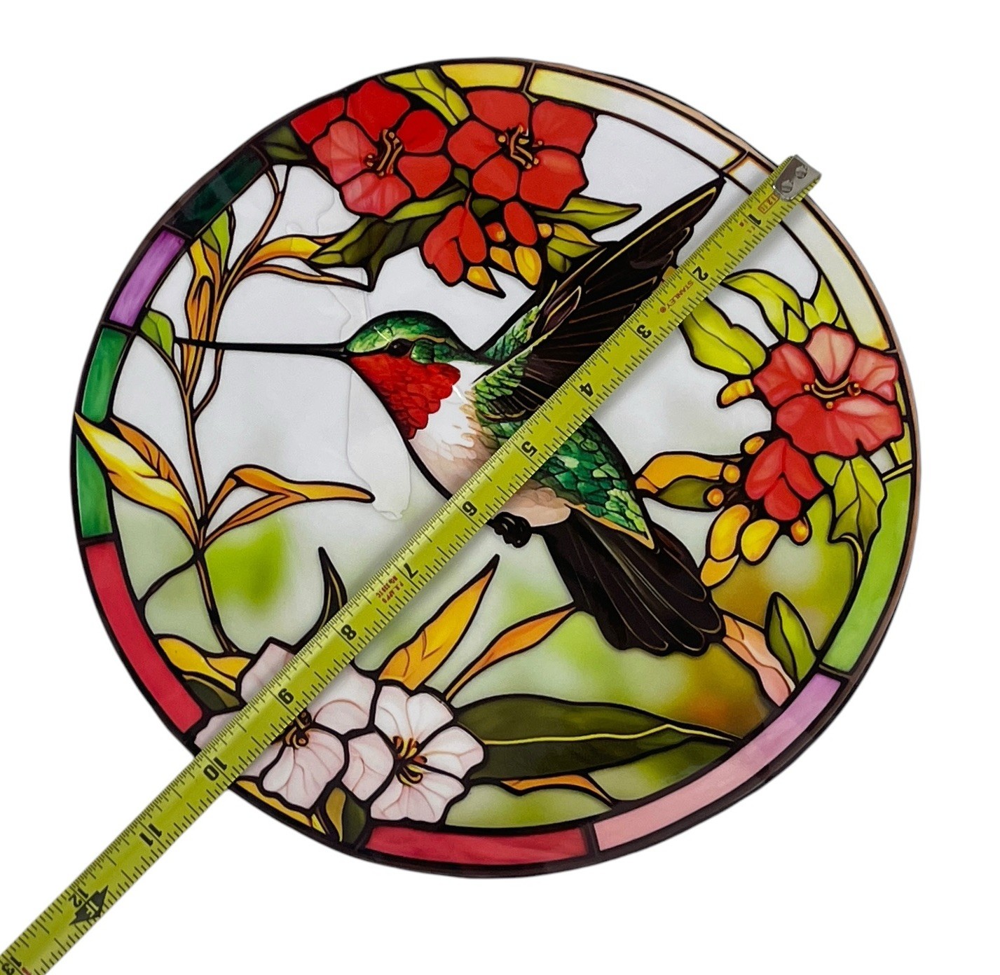 Hummingbird DIY Bird 10″ Round Window Cling Decal Anti-Collision Window Sticker