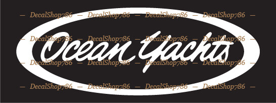 Ocean Yachts – Outdoor Sports – Vinyl Die-Cut Peel N’ Stick Decals/Stickers