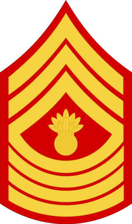 USMC Master Gunnery Sergeant Rank Decal