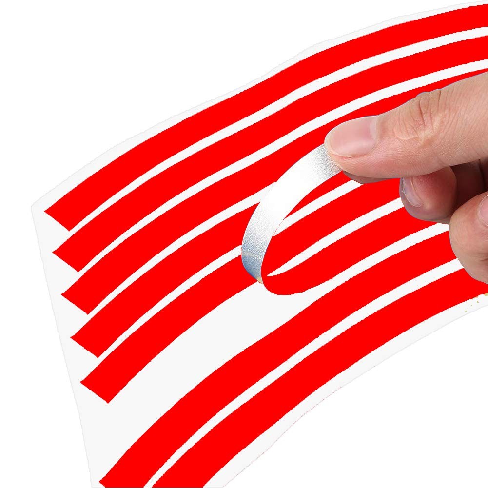 16pcs 17-19» Reflective Wheel Rim Stripe Decal Sticker for Motorcycle Wheels…