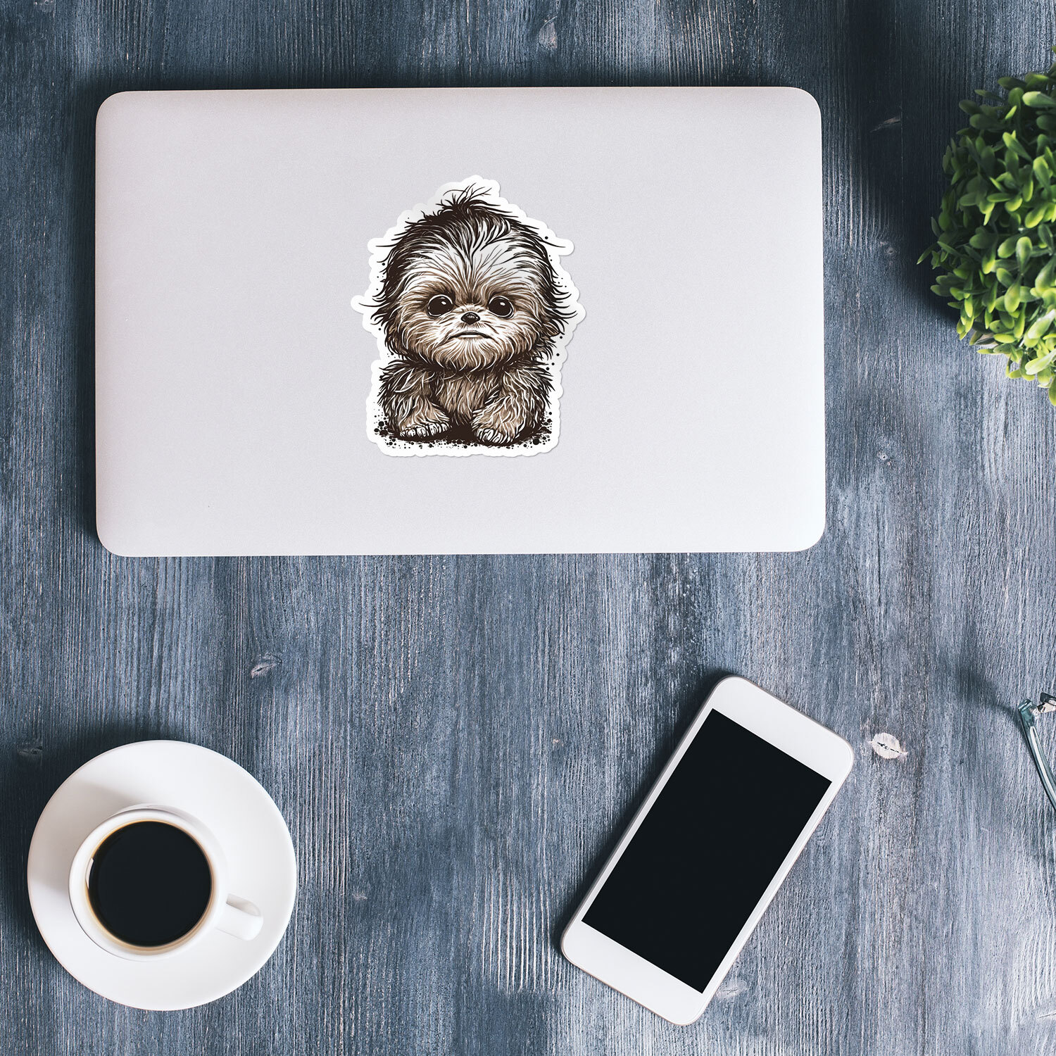 Cute Baby Chewbacca Sticker Vinyl Car Bumper Decal