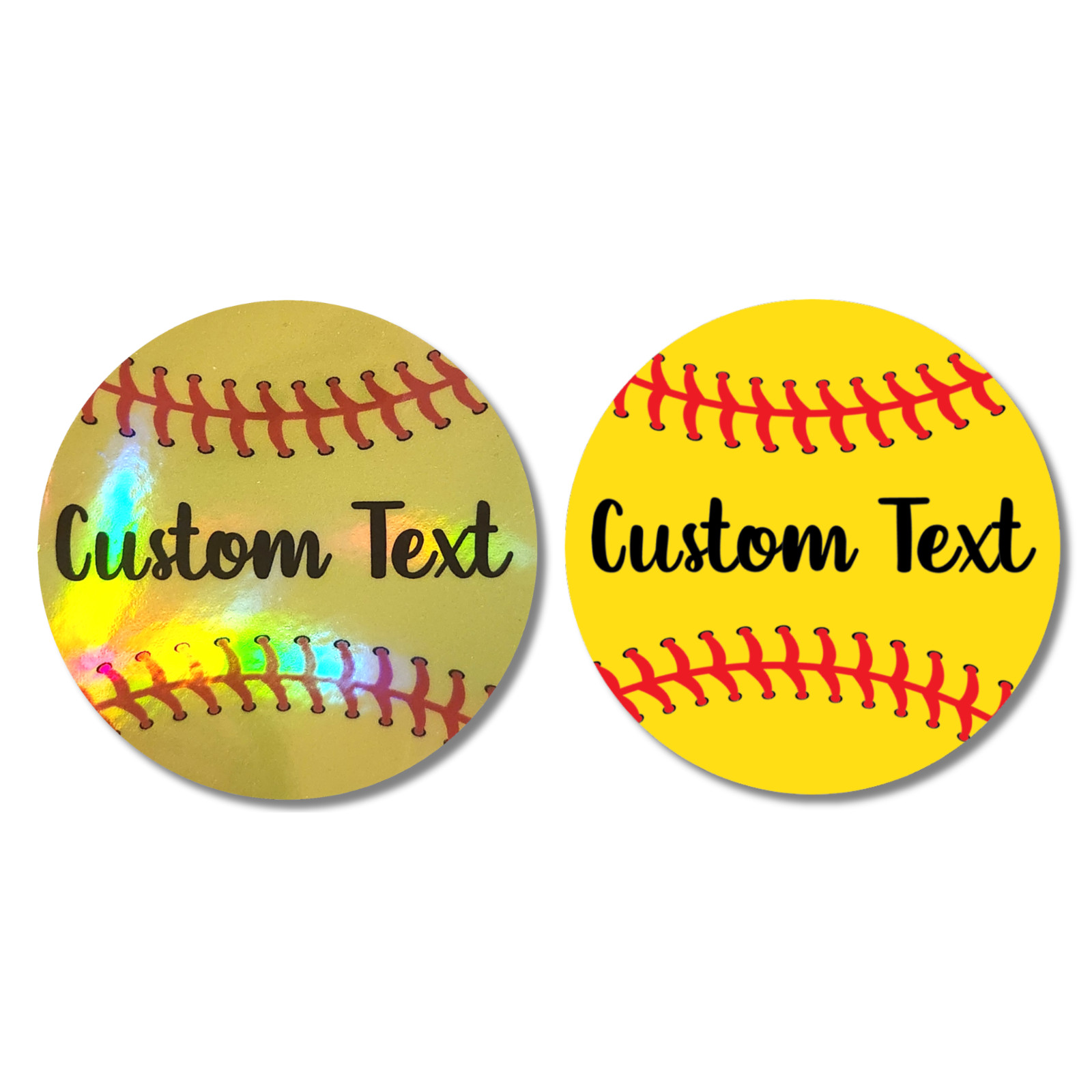 Custom Softball Name Sticker – Personalized Round Decal, Sports Team Gift