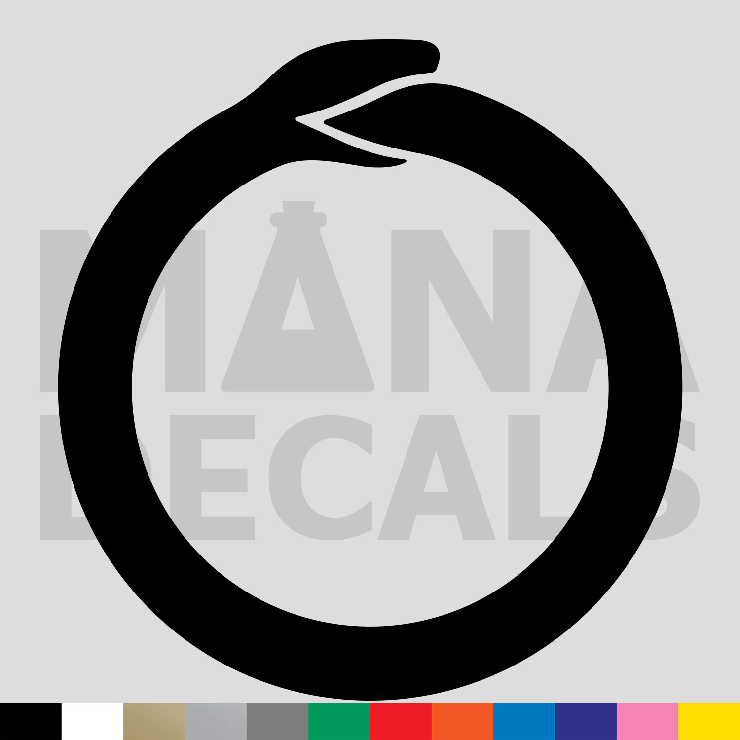 Ouroboros Symbol Vinyl Die Cut Decal Sticker – Egypt Sun Snake Serpent