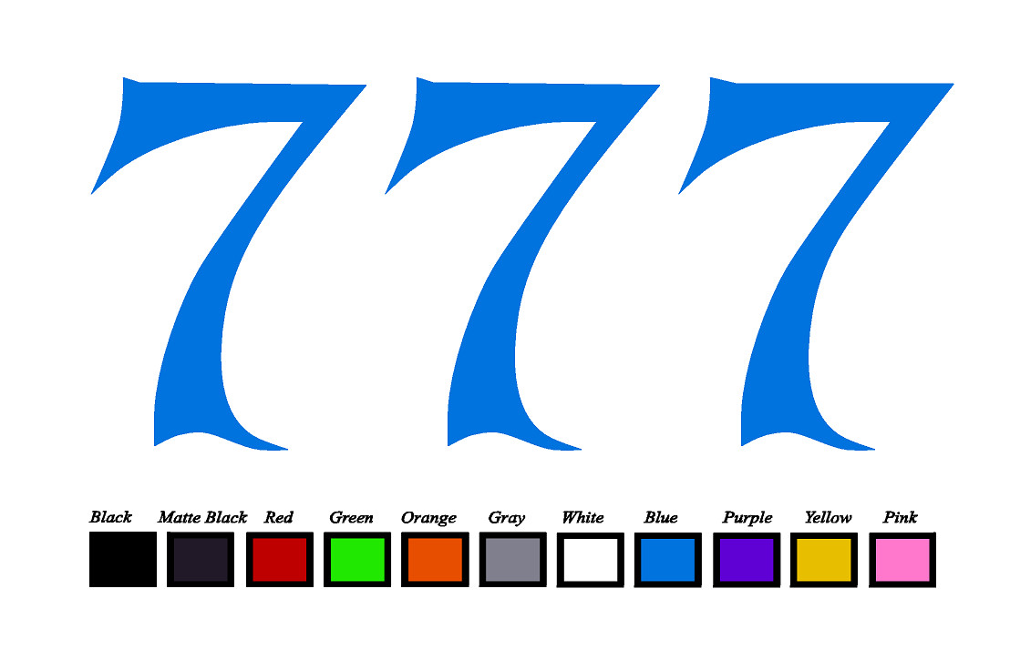 Lucky 7’s LOGO Vinyl Decal Sticker Emblem Car Truck Window 4″ 6″ 8″