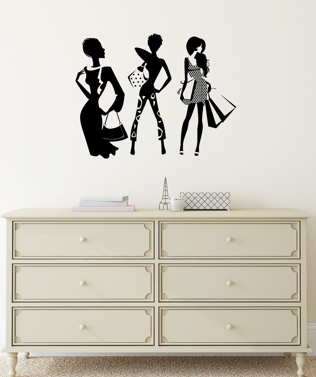 Beautiful Style Fashion Girl Room Shopping Art Wall Sticker Vinyl Decal (ig2039)