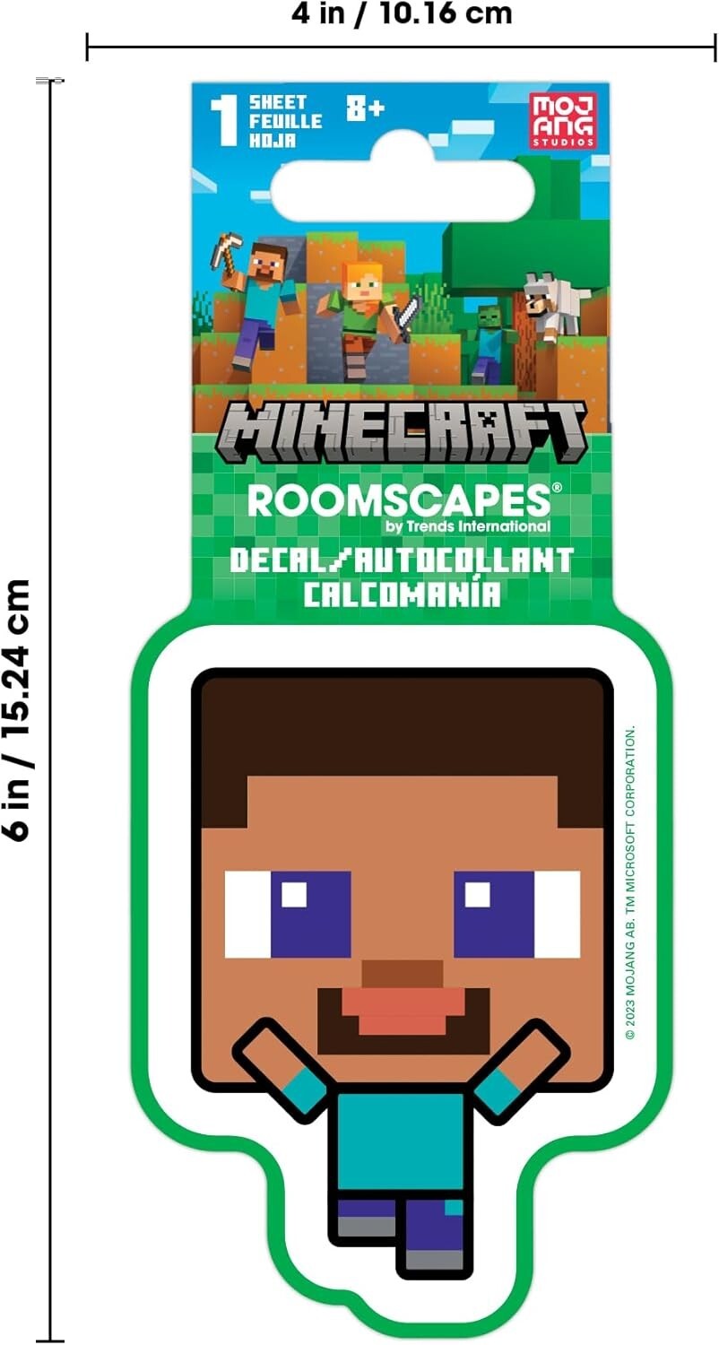 2 Decals Minecraft, Prismatic Alex, and Steve – Die-Cut Vinyl Stickers