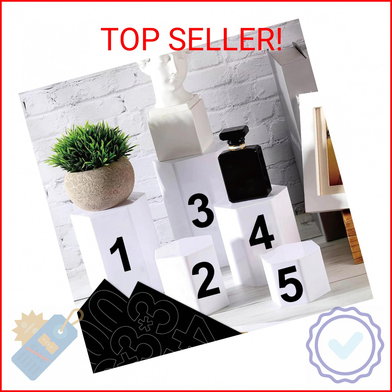 10 Sheets 100 Pcs Vinyl House Numbers for Mailbox, 4 inch Self-Adhesive Number S