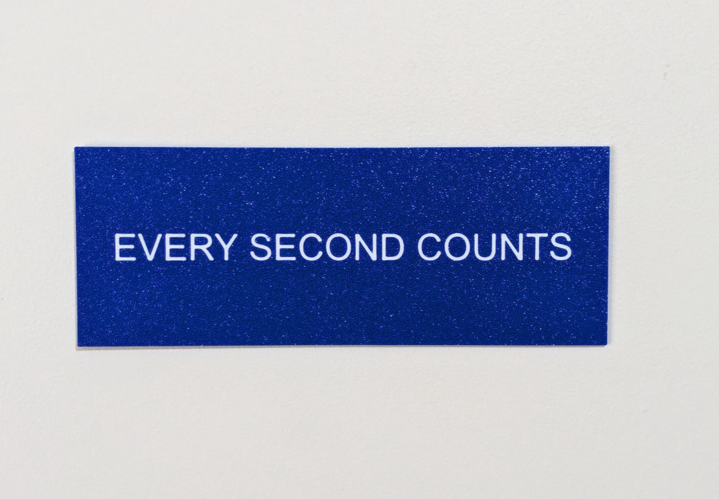 «EVERY SECOND COUNTS» DARK BLUE Sign Display The Bear Inspired TV Show Kitchen