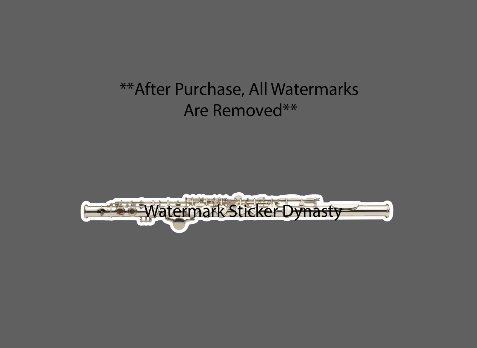 Flute Sticker Waterproof Decal Music Instrument Band Orchestra Gift NEW