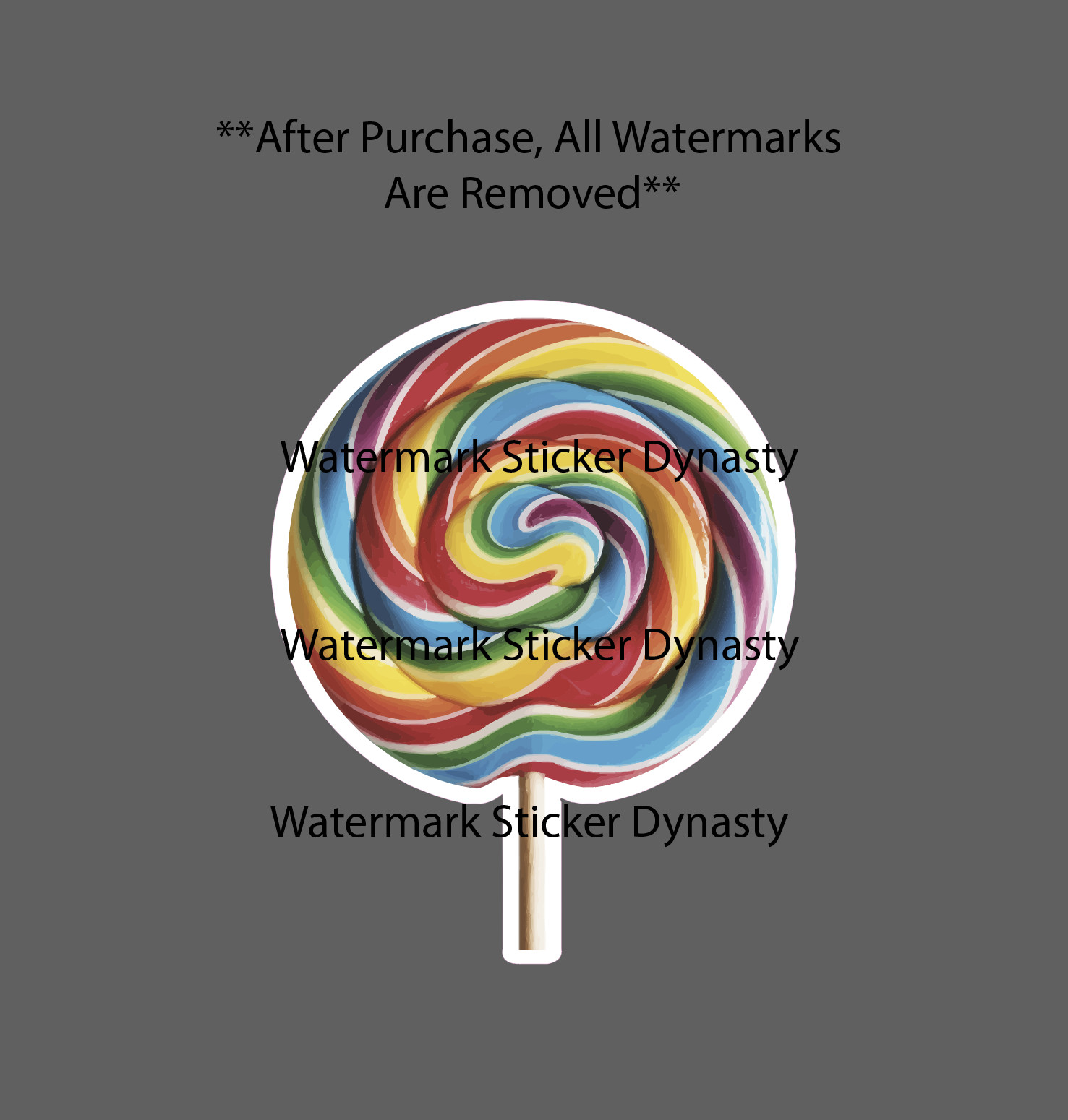 Lollypop Sticker Waterproof Decal Candy Sugar Food Dessert Gift NEW