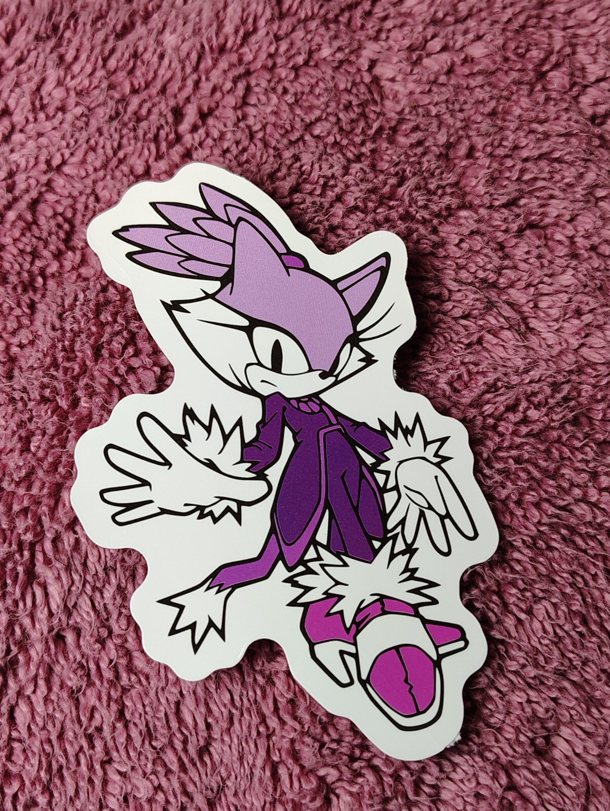 Sonic The Hedgehog Blaze Cat Purple Decal Sticker, 3.25″