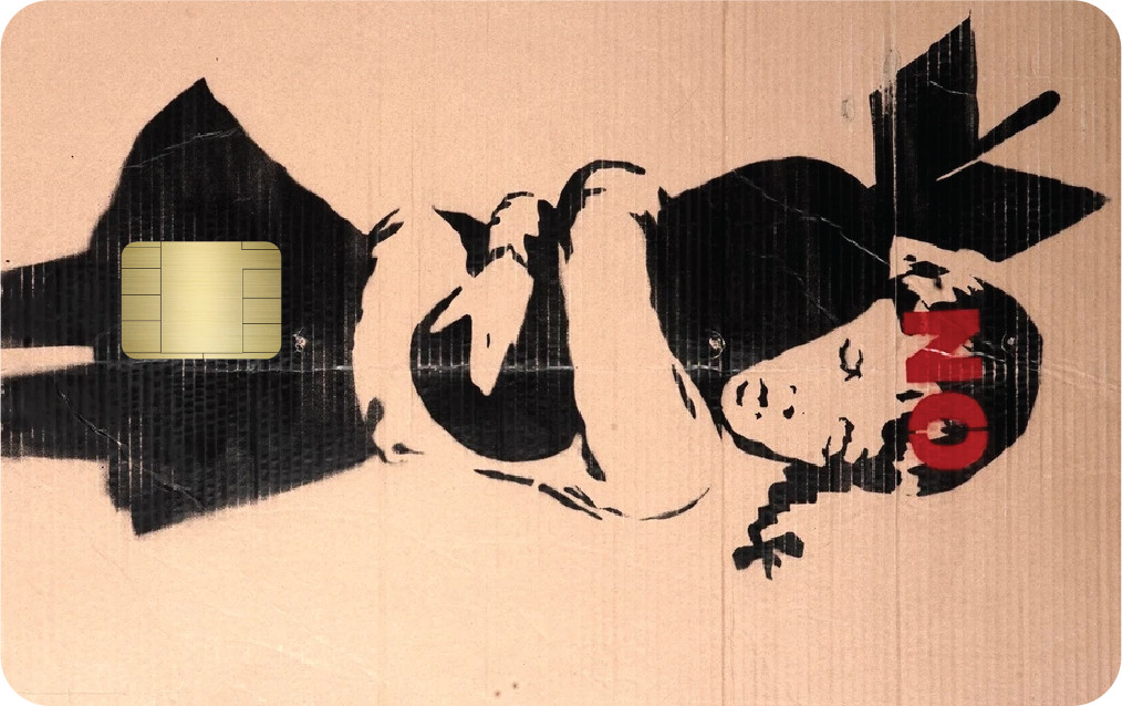 Banksy ‘Flower Thrower’ Sticker (4-Pack) | Street Art Graffiti Credit Card Skin