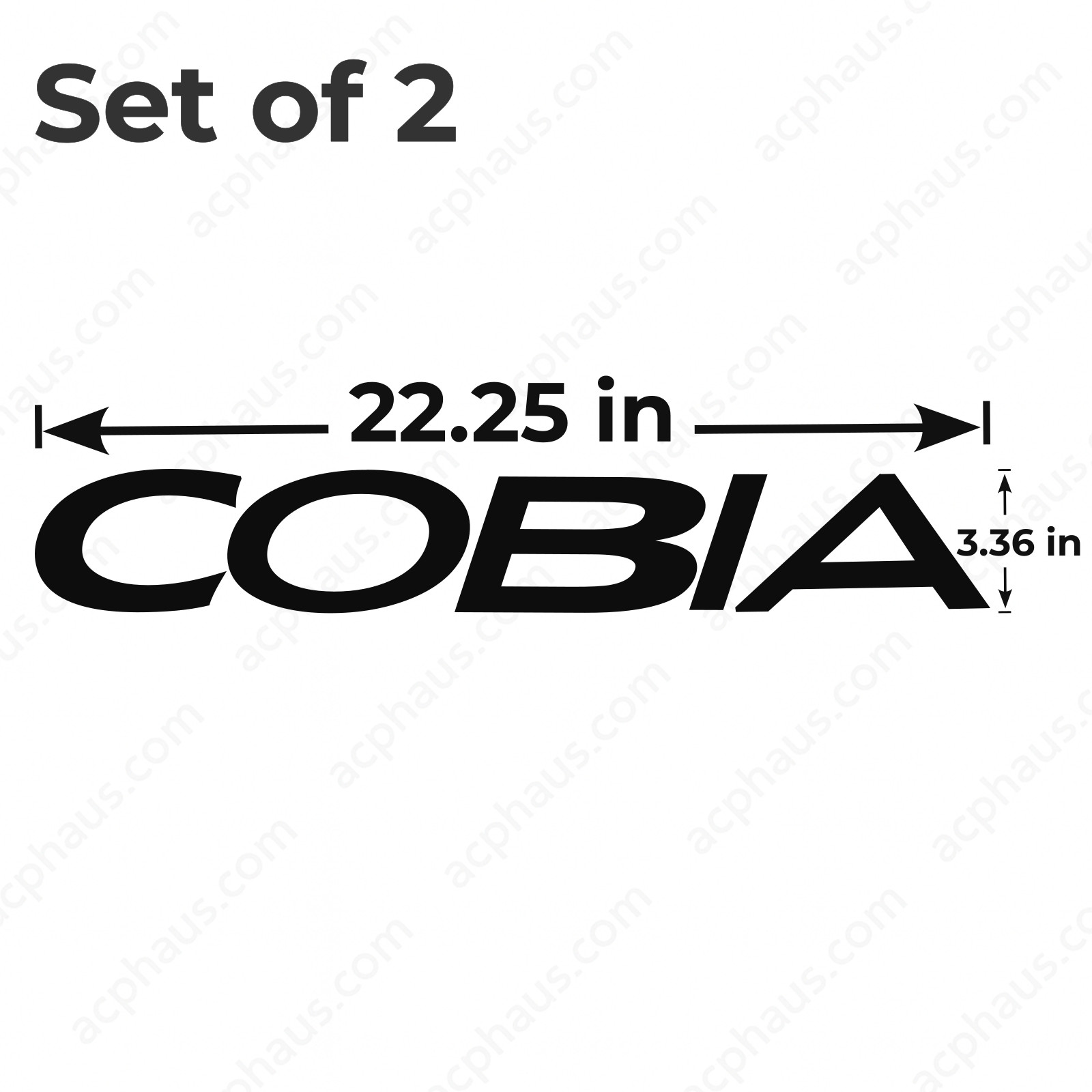 2 Pack COBIA Boat Decals 22.25″x3.36″ Marine Vinyl Stickers (1 Color, 6 Opts)