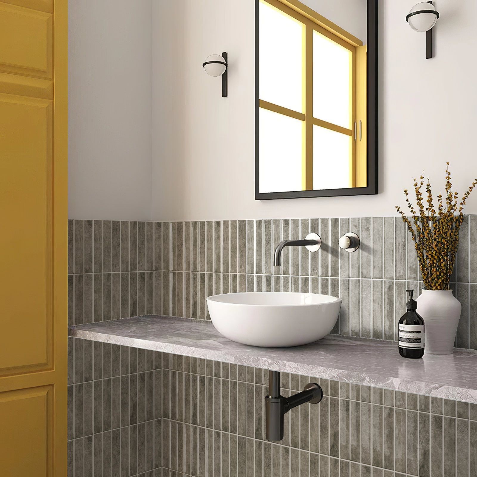 10 Pcs Peel and Stick Wall Tiles 12×12″ Vintage Subway for Kitchen Bathroom NEW