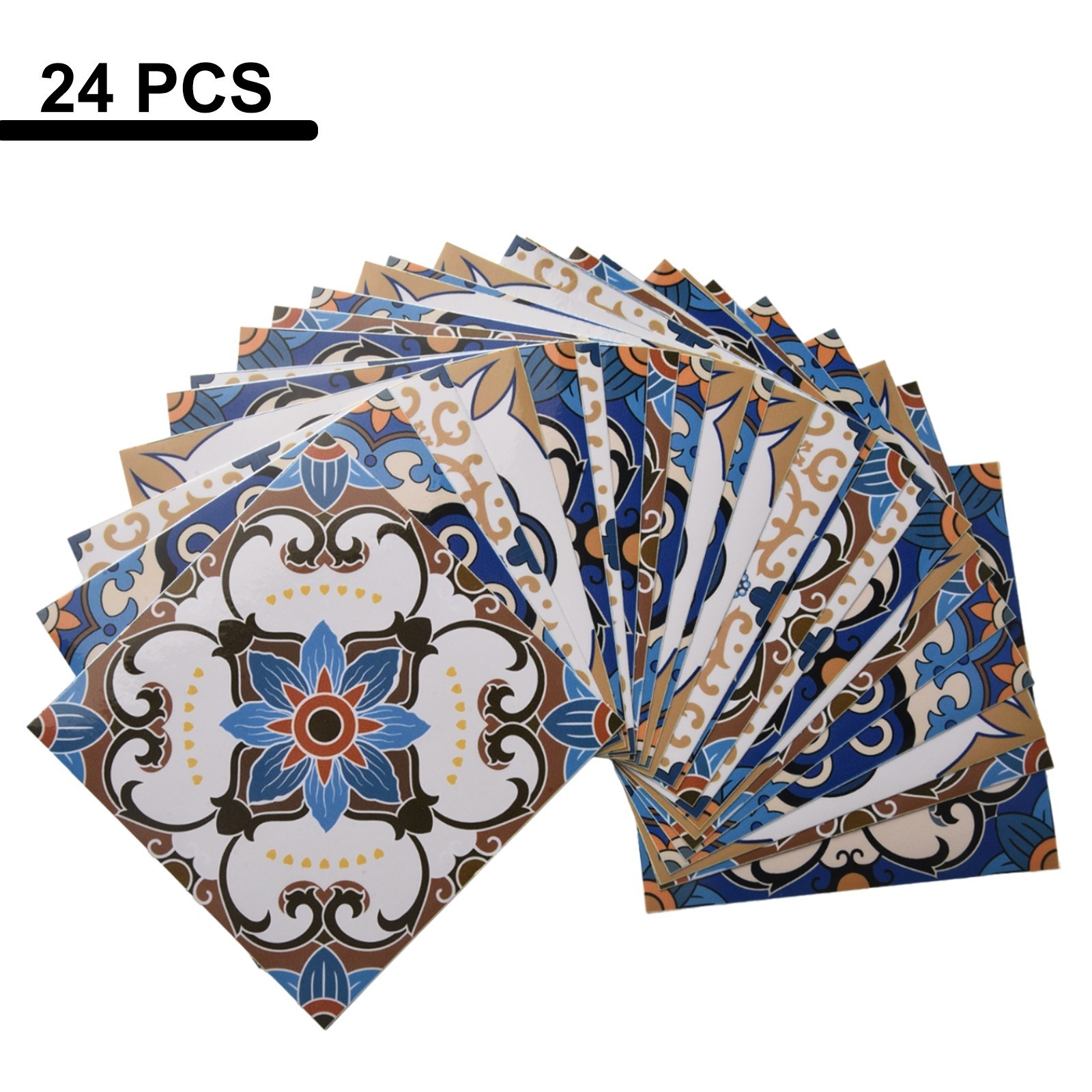for TILE Stickers 24pcs/Set Vintage/Retro Waterproof 10*10cm Kitchen Decor