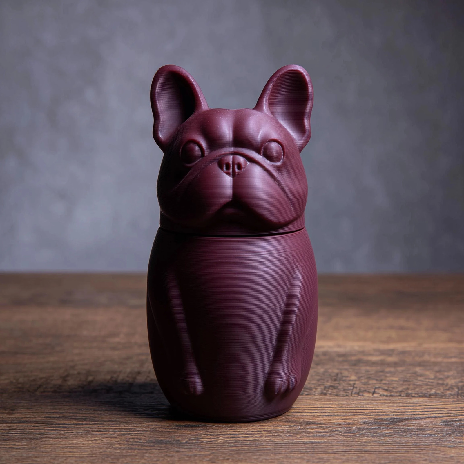 French Bulldog Memorial Urn | 3D Printed Pet Ashes Keepsake with Bulldog