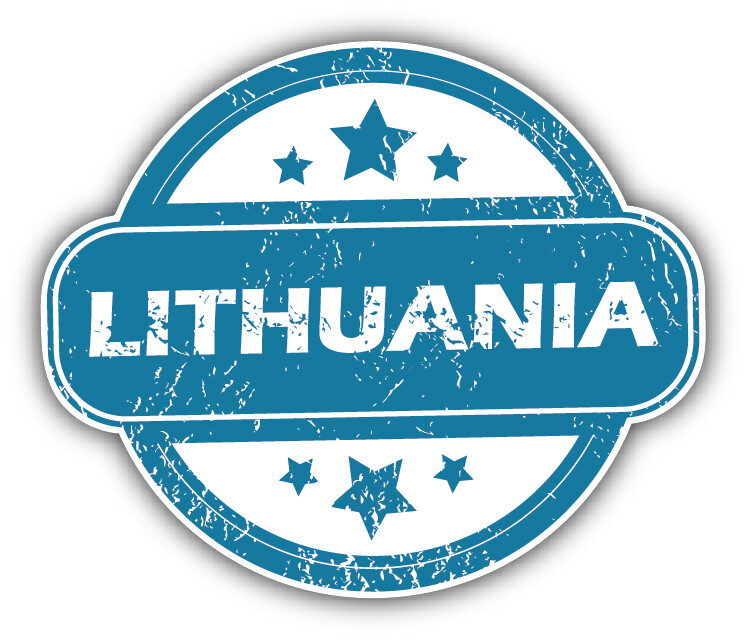 Lithuania Grunge Rubber Stamp Car Bumper Sticker Decal