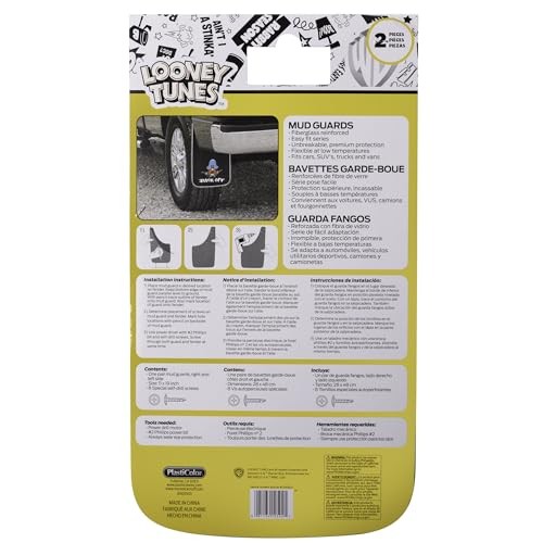 000502R01 Yosemite Sam Back Off Easy Fit Mud Guard 11″ – Set of 2,Multi