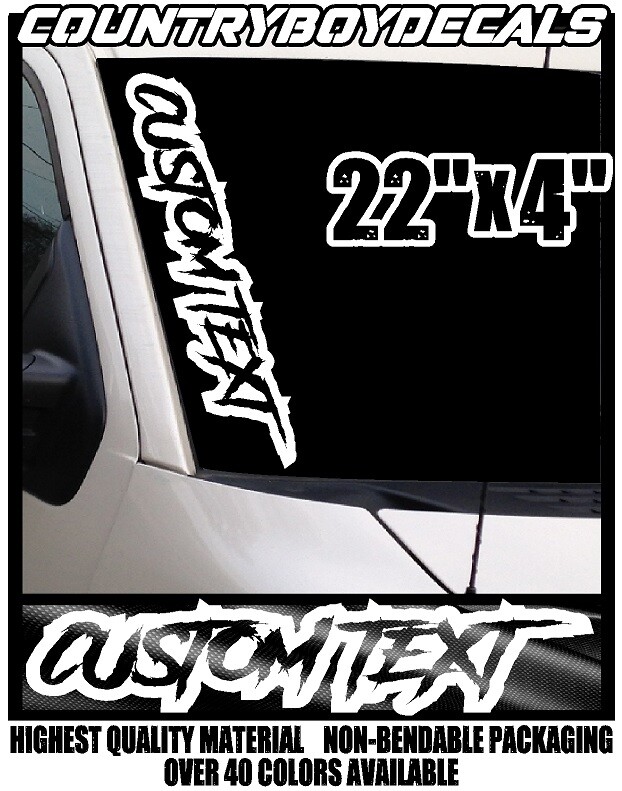 CUSTOM TEXT 22″ Vinyl Decal Sticker Diesel Truck Car Personalize Turbo Boost GT