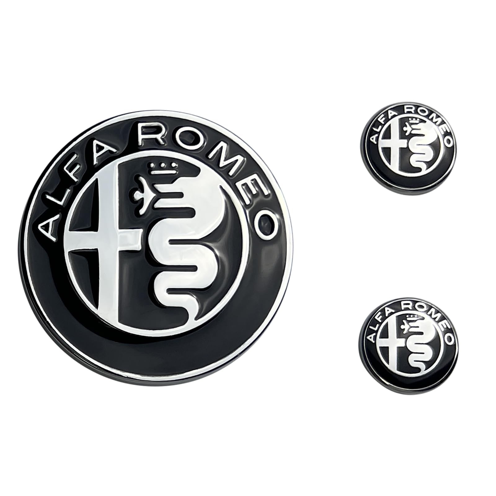 JUNMEI Silver Black 3D Zinc Alloy Logo Sticker